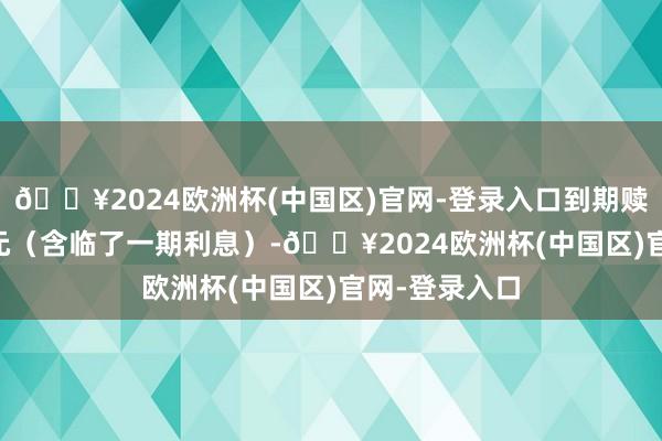 🔥2024欧洲杯(中国区)官网-登录入口到期赎回价为 112元（含临了一期利息）-🔥2024欧洲杯(中国区)官网-登录入口